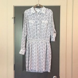 BCBGeneration Blue and White Shirt Dress NWOT